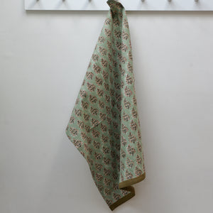 Sage Green Samira Floral Tea Towel