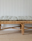 Samira Floral Chair Pad or Bench Cushion / Moss Green