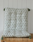 Samira Floral Chair Pad or Bench Cushion / Moss Green