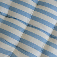 Load image into Gallery viewer, Striped Blue Seat Cushion /Rimini Ocean