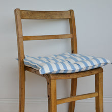 Load image into Gallery viewer, Striped Blue Seat Cushion /Rimini Ocean