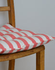 Striped Red Seat Cushion / Rimini Coral