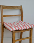 Striped Red Seat Cushion / Rimini Coral