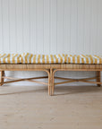 Yellow and White Striped Mattress / 55x155cm