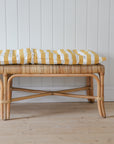 Yellow and White Striped Mattress / 55x155cm
