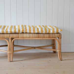 Yellow and White Striped Mattress / 55x155cm