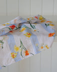 Daffodil Blue Stripe Linen Napkin
