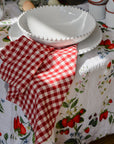 Wild Strawberry Linen Tablecloth