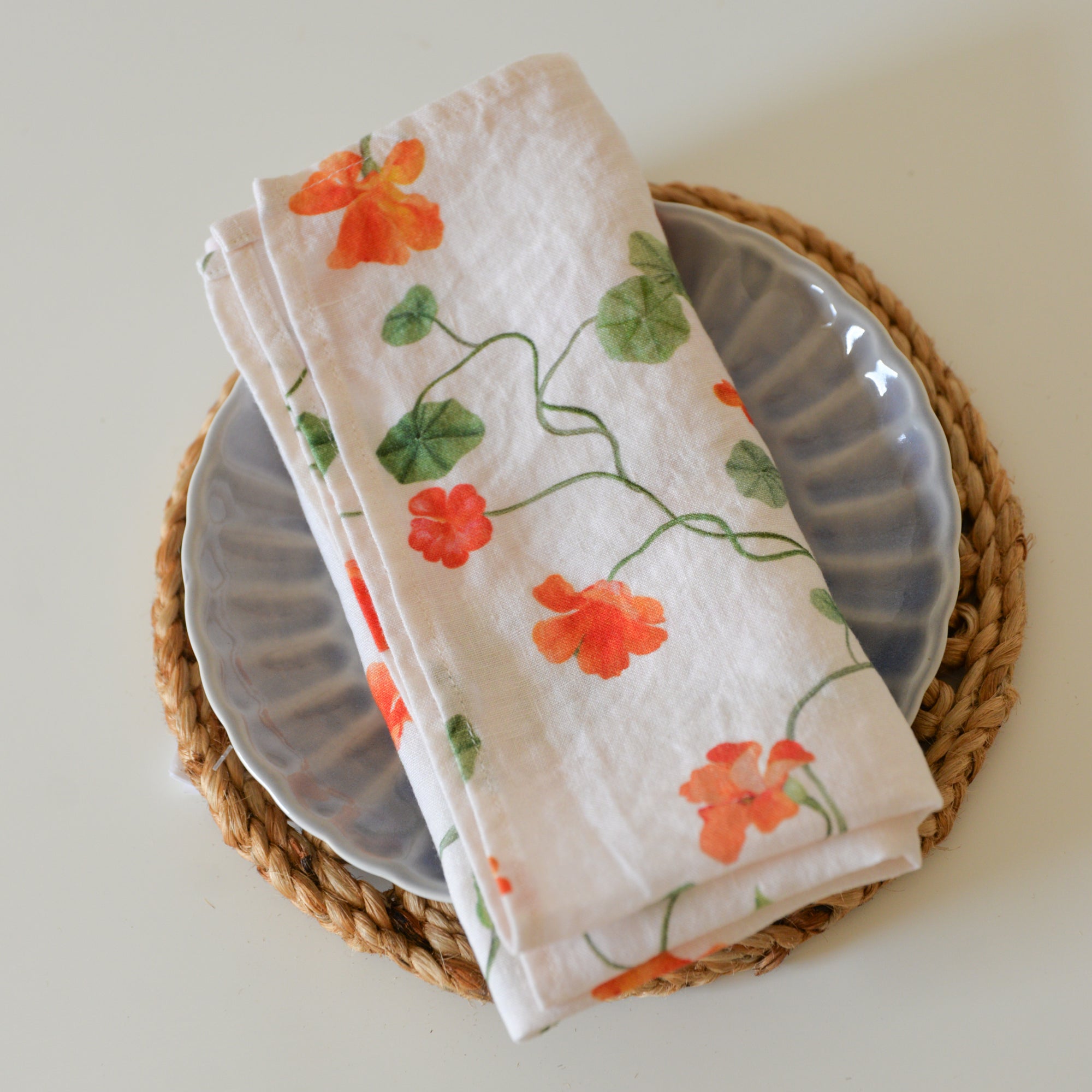 Nasturtium Linen Napkin