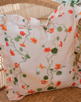 Nasturtium Linen Ruffle Cushion