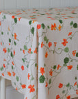 Nasturtium Linen Tablecloth