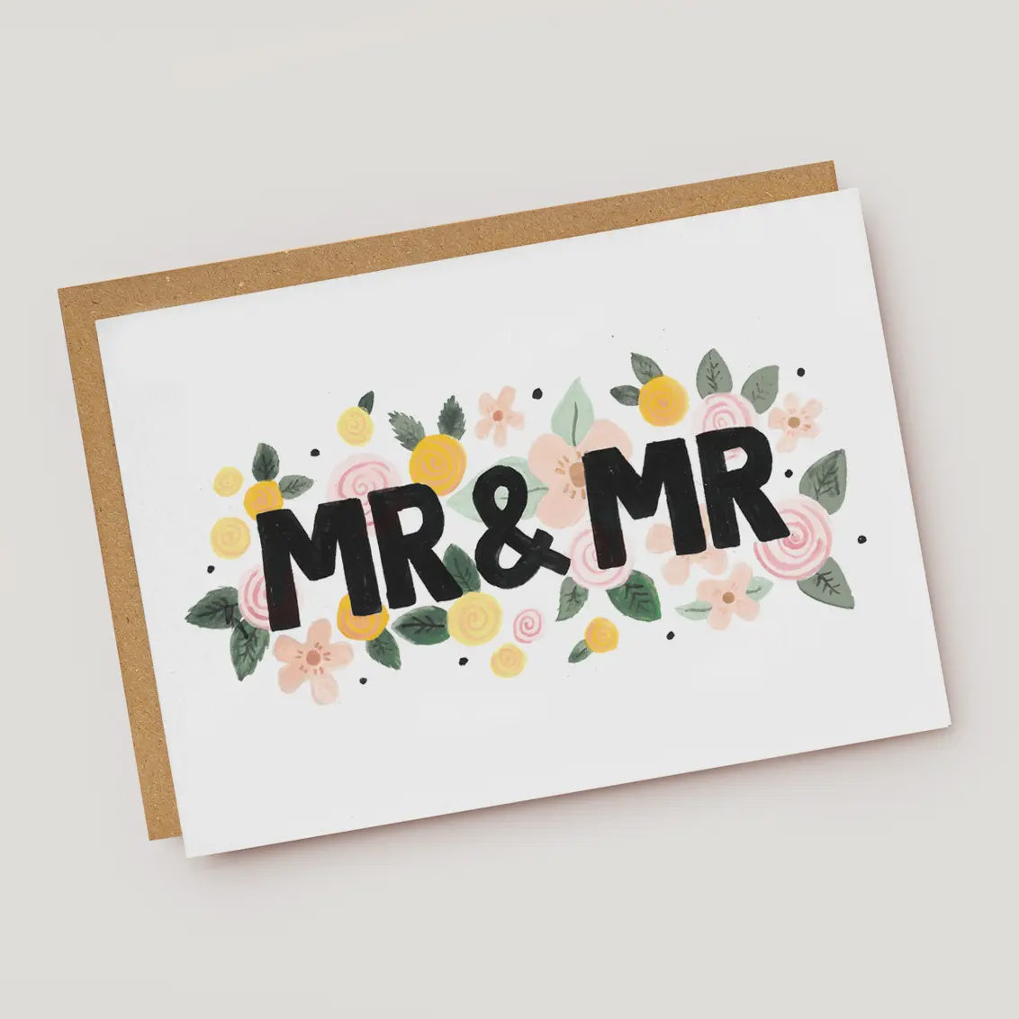 Mr &amp; Mr Floral Wedding Card