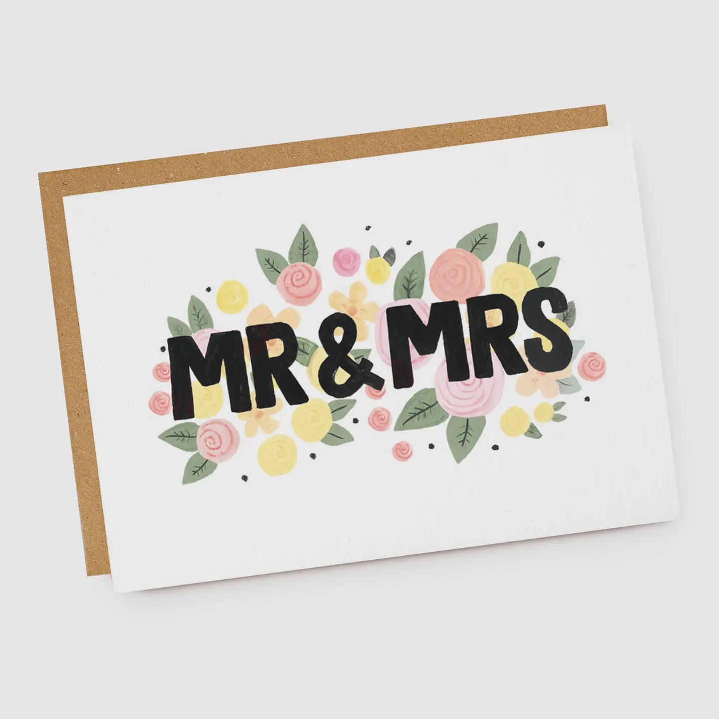 Mr &amp; Mrs Floral Wedding Card