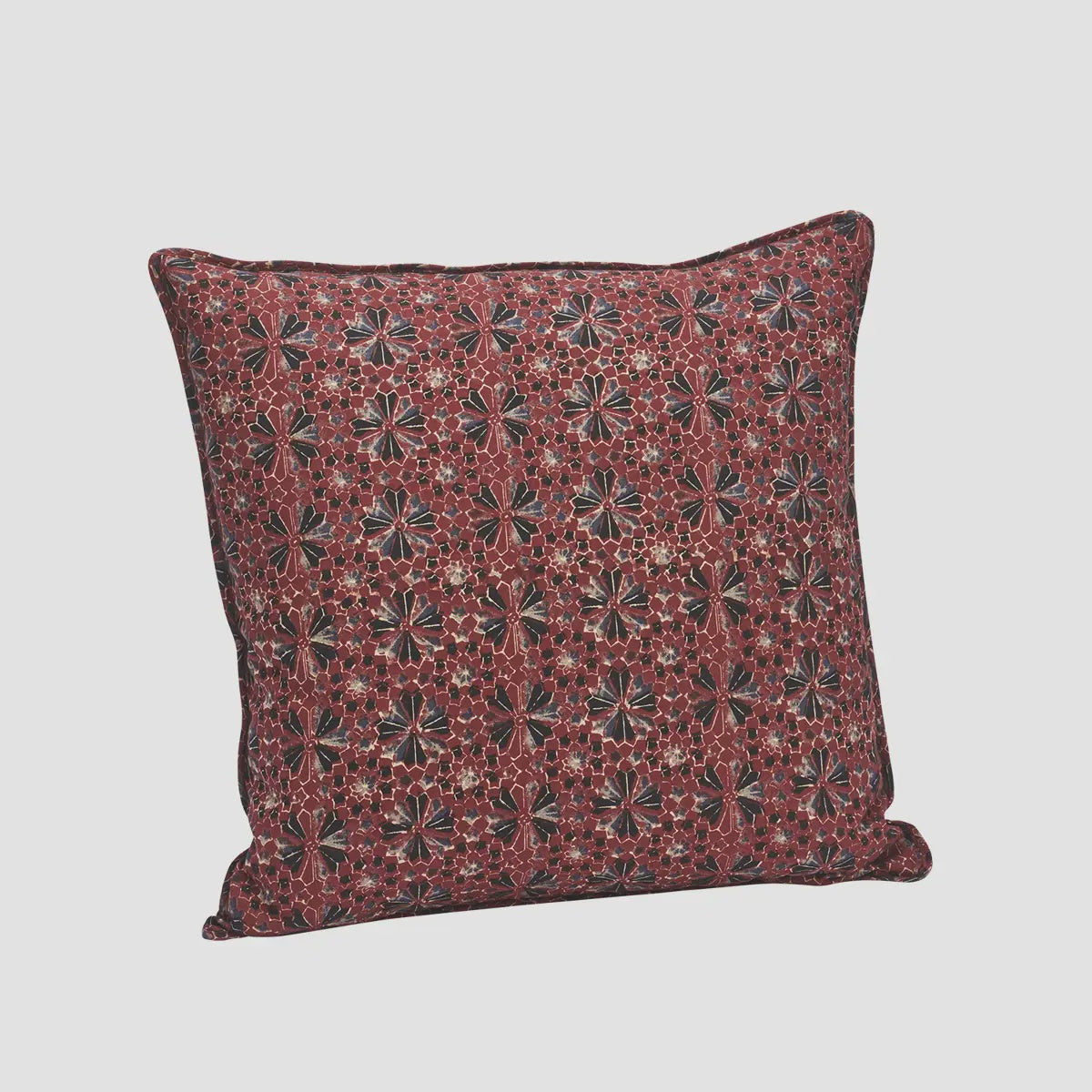 Printed Cushion / Red, Charcoal