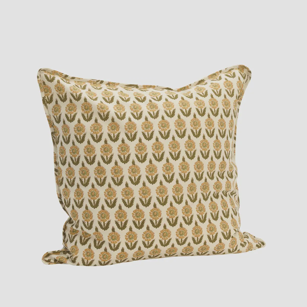 Block Print Cushion / Yellow