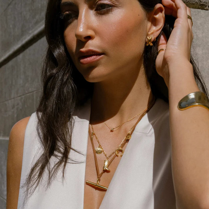 Eclectic Western Charm Necklace / 18K Gold Plated