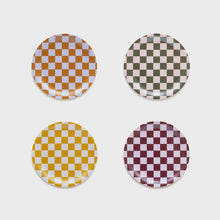Load image into Gallery viewer, Checkered Coaster / Plum and Lilac