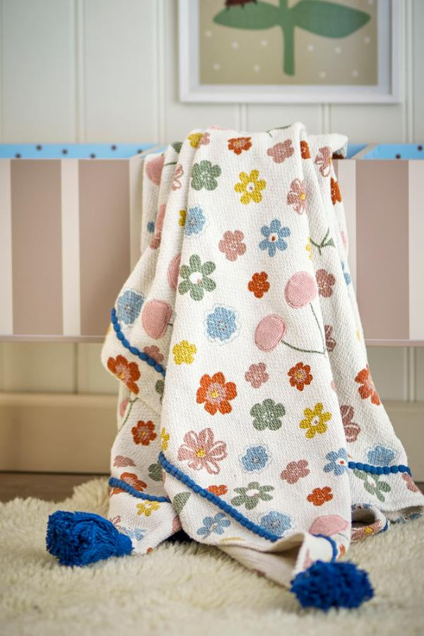 Cherry and Flowers Throw