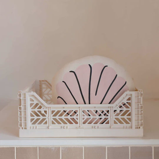 Medium Folding Crate / Coconut Milk