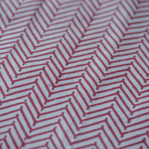 Chevron Print Cotton Napkin / Cherry