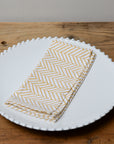 Chevron Print Cotton Napkin / Apricot