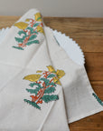 Yellow Flower Print Cotton Napkin