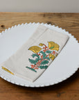 Yellow Flower Print Cotton Napkin