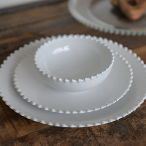 Pearl White Low Bowl / 15cm