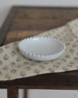 Pearl White Mini Butter Dish / 11cm