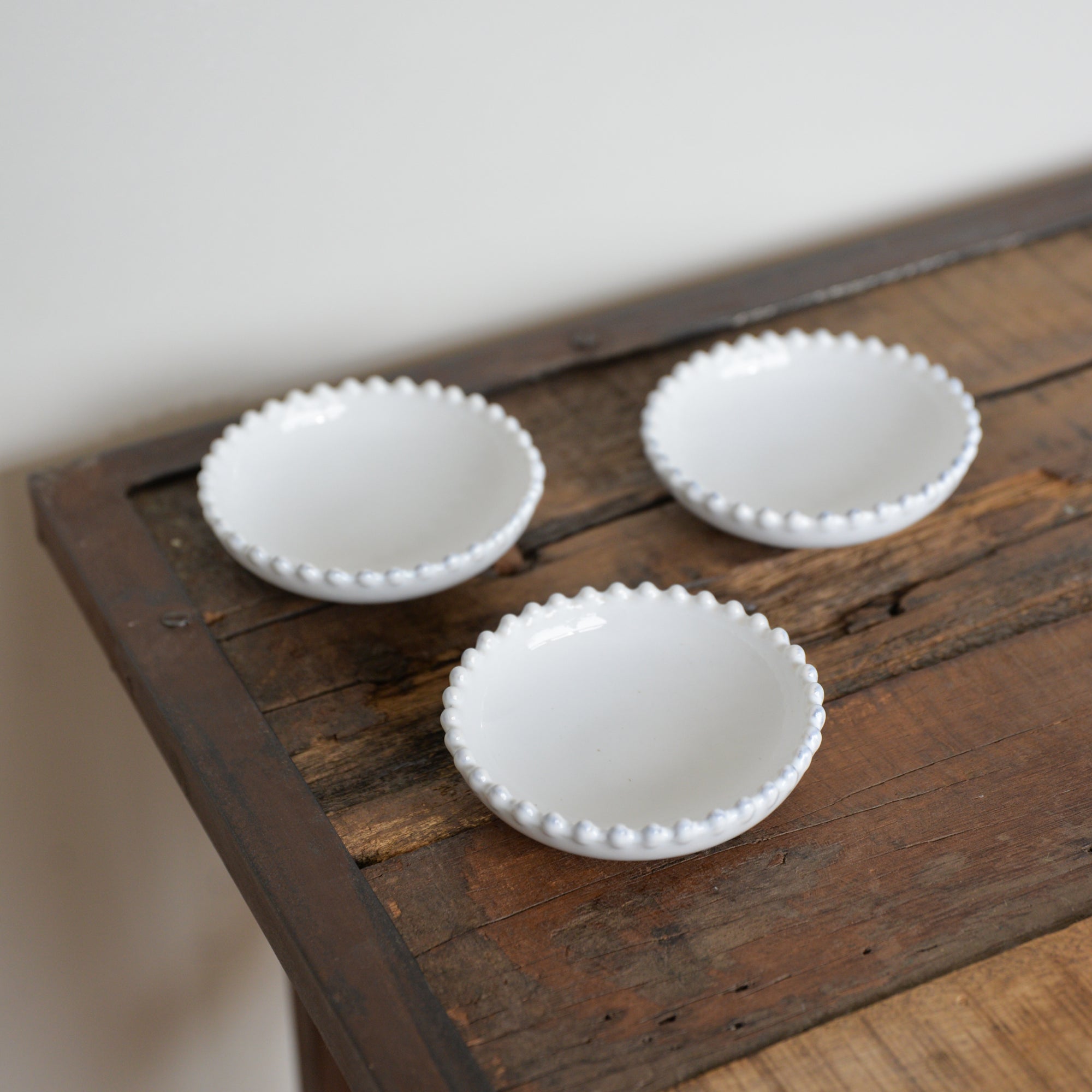 Pearl White Mini Butter Dish / 11cm