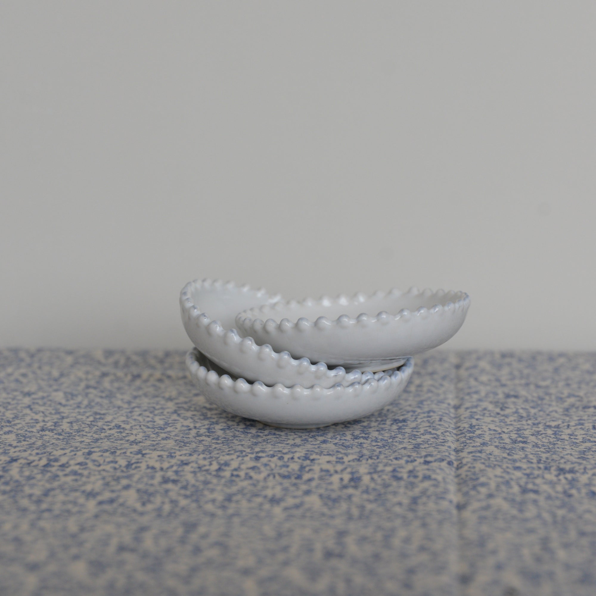 Pearl White Mini Butter Dish / 11cm