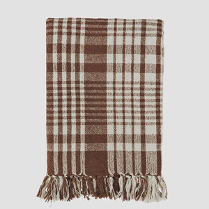 Recycled Cotton Checkered Throw