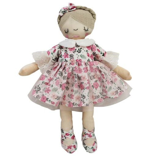 Craft Doll with Floral Ballet Dress