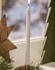 Snowflake Print Taper Candle