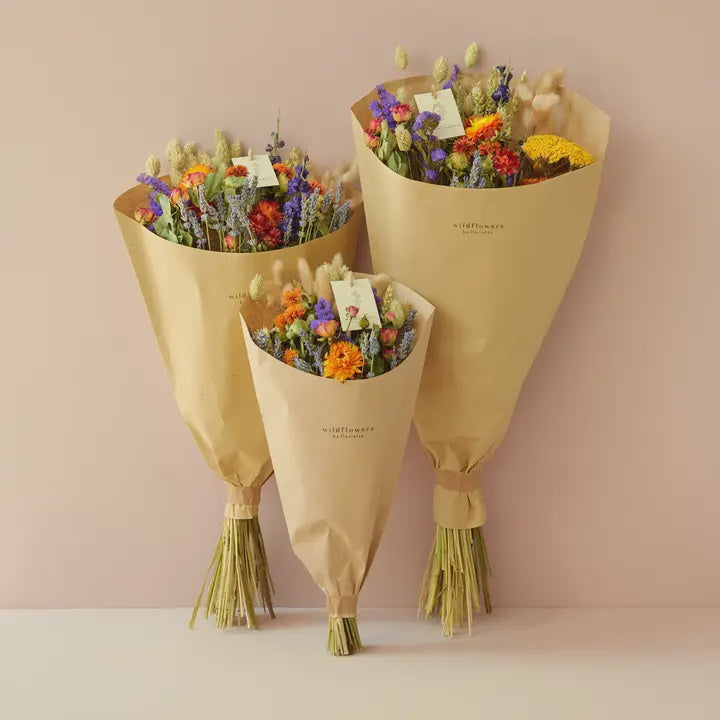 Mixed Dried Flowers Bouquet Orange