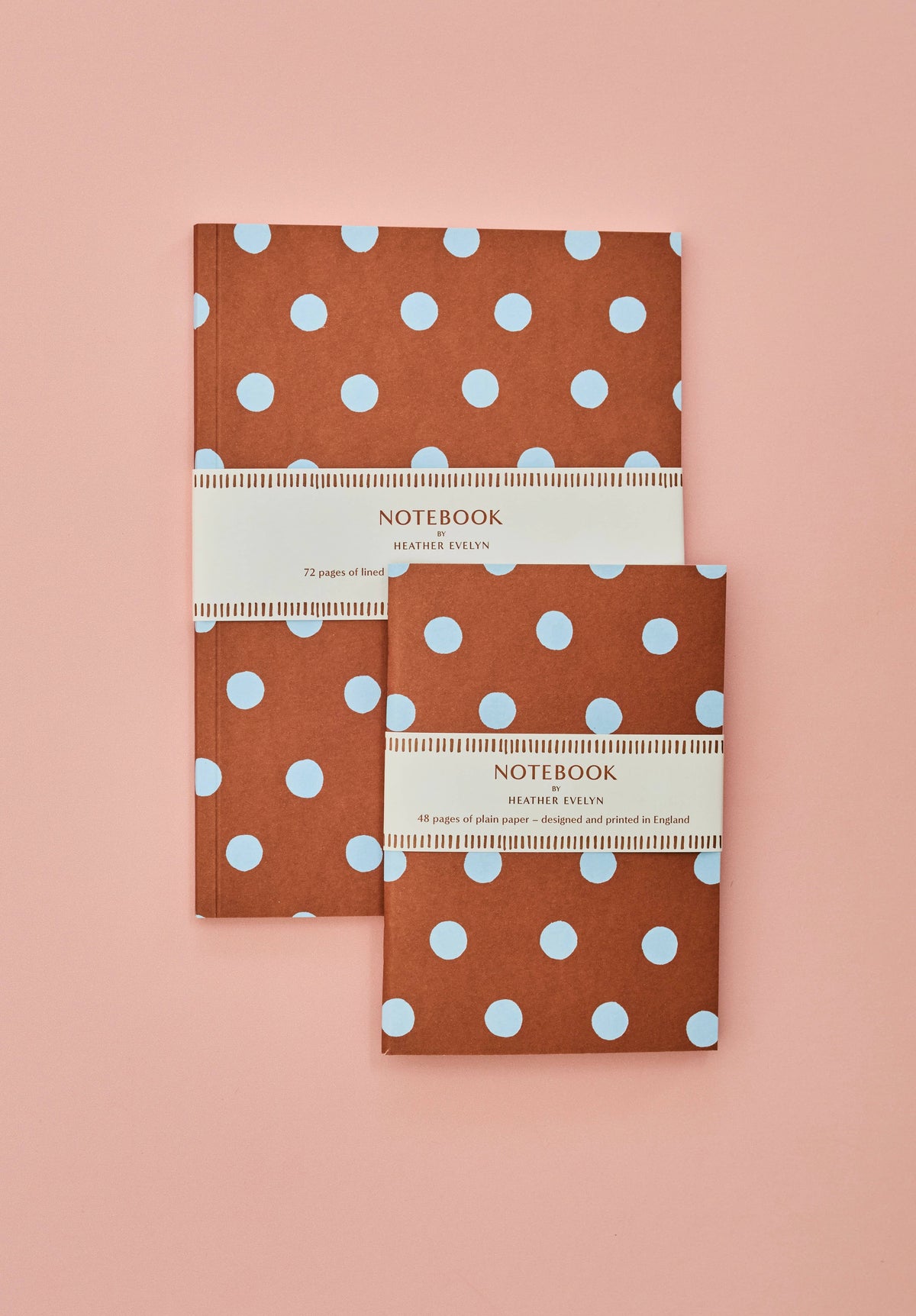 Notebook Polka Dot Brown &amp; Blue: A6