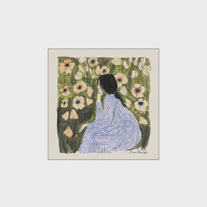 Sissan Richardt - Distant thoughts in Blue 50 x 50 cm