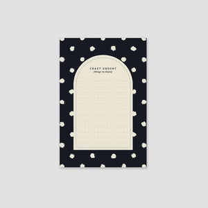 Desk Notepad / Black Dots