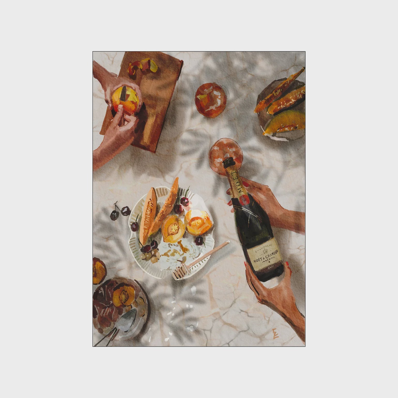 Champagne and Peaches / 50 x 70