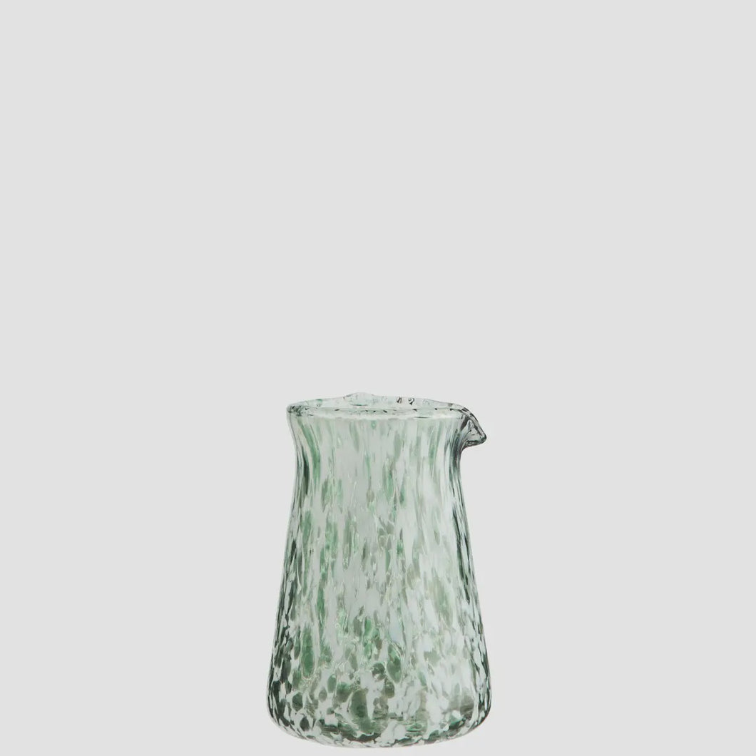 Speckled Glass Milk Jug / Green