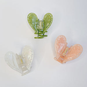 Lily Heart Butterfly Claw Clip