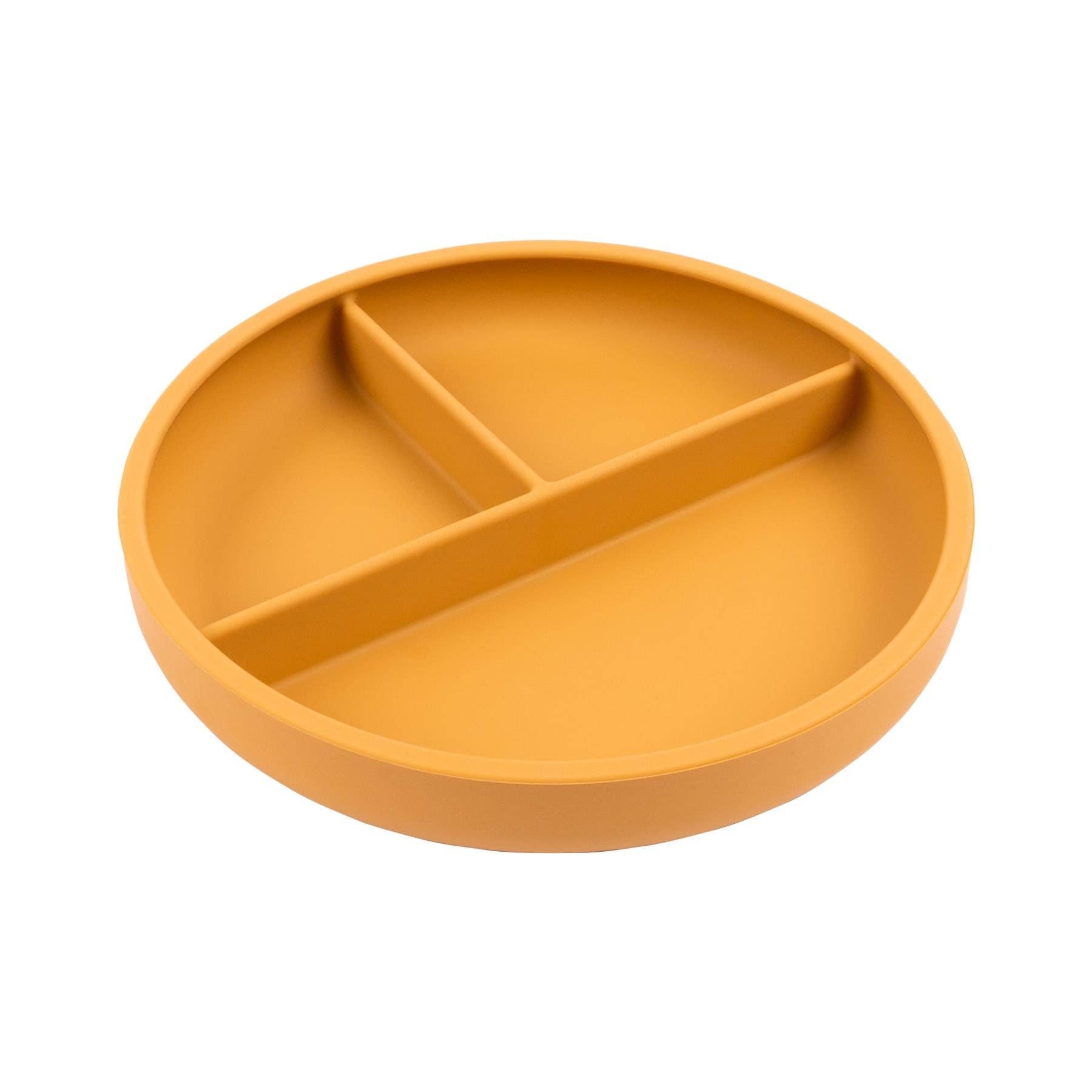 Divided Silicone Suction Plate / Ochre