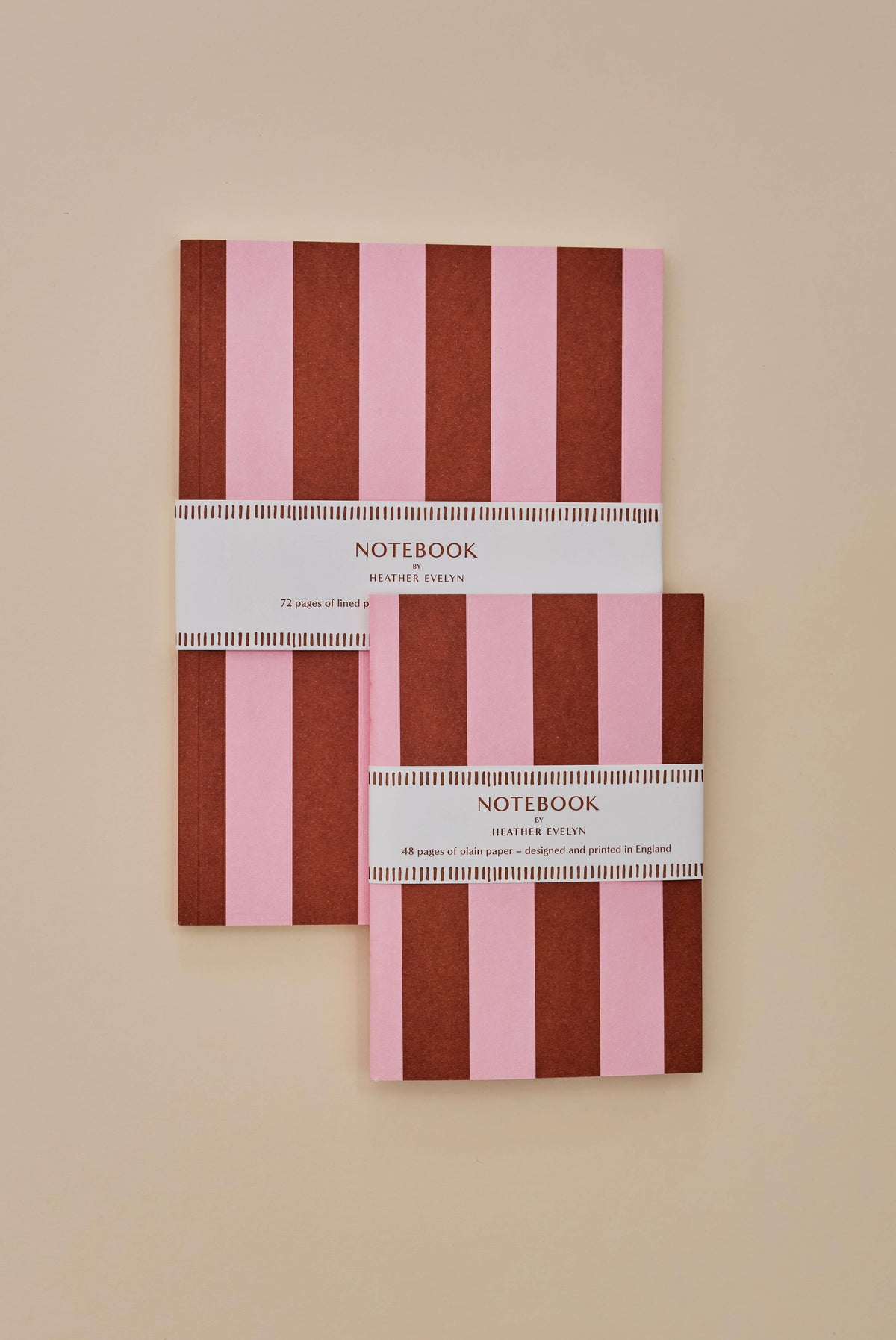 Notebook Stripe Brown &amp; Pink : A6