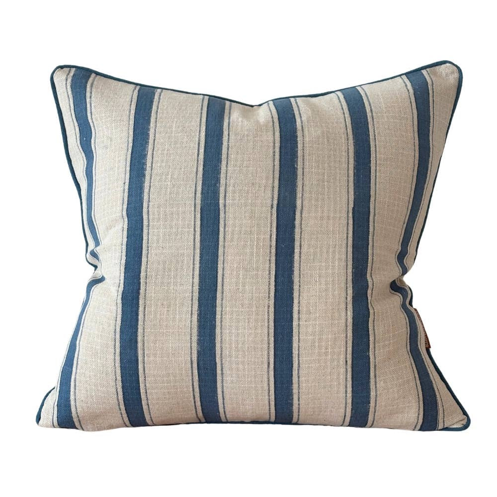 Cotton Cushion Cover  / Blue Stripe / 45 x 45 cm