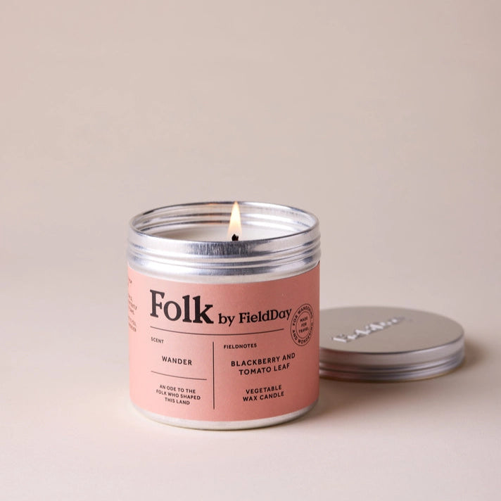 Wander Folk Tin Candle