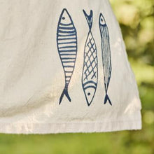 Load image into Gallery viewer, Fish Embroidered Tea Towel