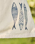Fish Embroidered Tea Towel