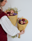 Dried Flowers - Field Bouquet - Burgundy