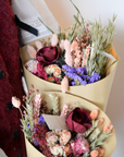 Dried Flowers - Field Bouquet - Burgundy