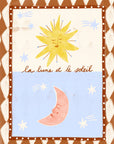 Folk La Lune et Le Soleil Print / A4